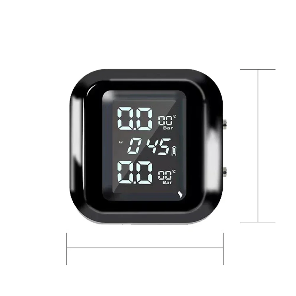 Мотоцикл TPMS ЖК-дисплей Беспроводной монитор температуры в шинах Монитор