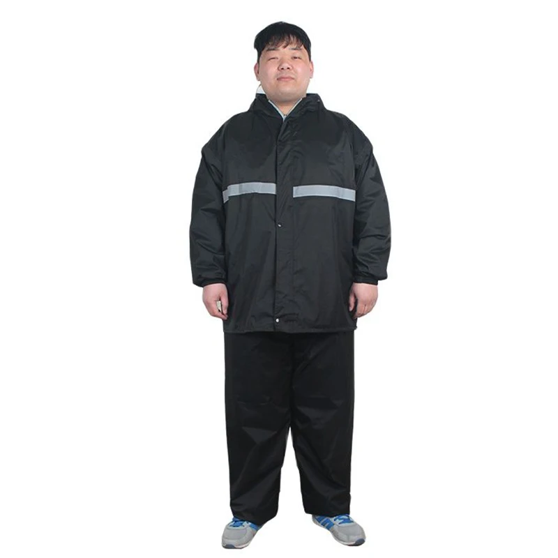 

Large Plus Size Raincoat Men Hiking Fertilizer To Increase Fat Man Rain Coat Suit Adult Men and Women Thickened Double Layer