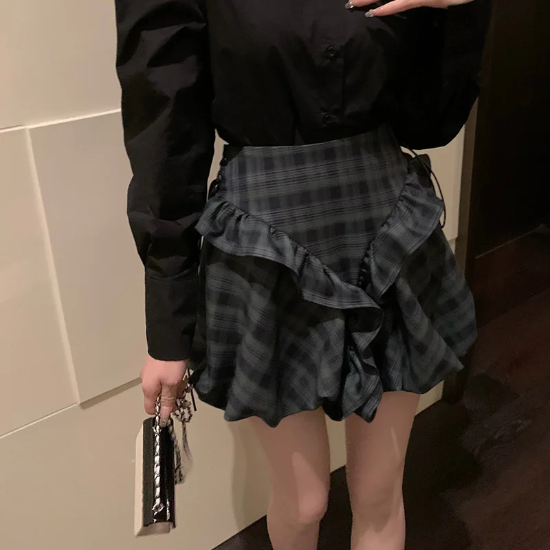 

Женская Лоскутная мини-юбка с оборками, короткая летняя бандажная юбка с оборками, весна-лето 2022