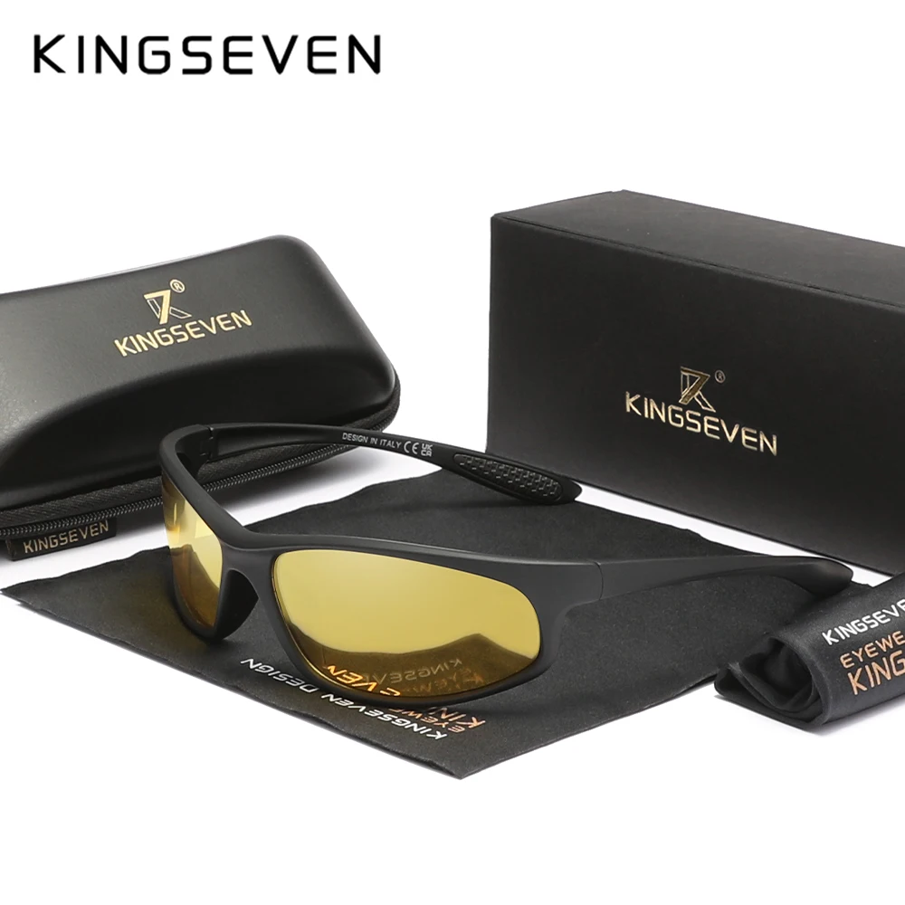 Фото Солнцезащитные очки KINGSEVEN поляризационные для мужчин и женщин, зеркальные аксессуары для спорта и верховой езды, с защитой UV400, с противоскользящим покрытием №4