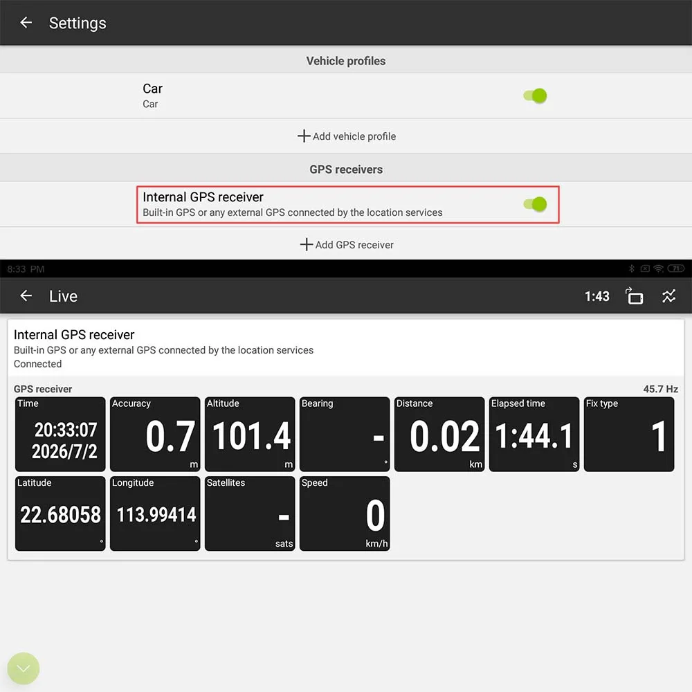Фото GPS-приемник QUESCAN Android USB Type-C 25 Гц для RaceChrono GPS Galileo GLONASS BeiDou, для картинга, автоспорта, измерения времени на кругах, GPS 50 Гц №5