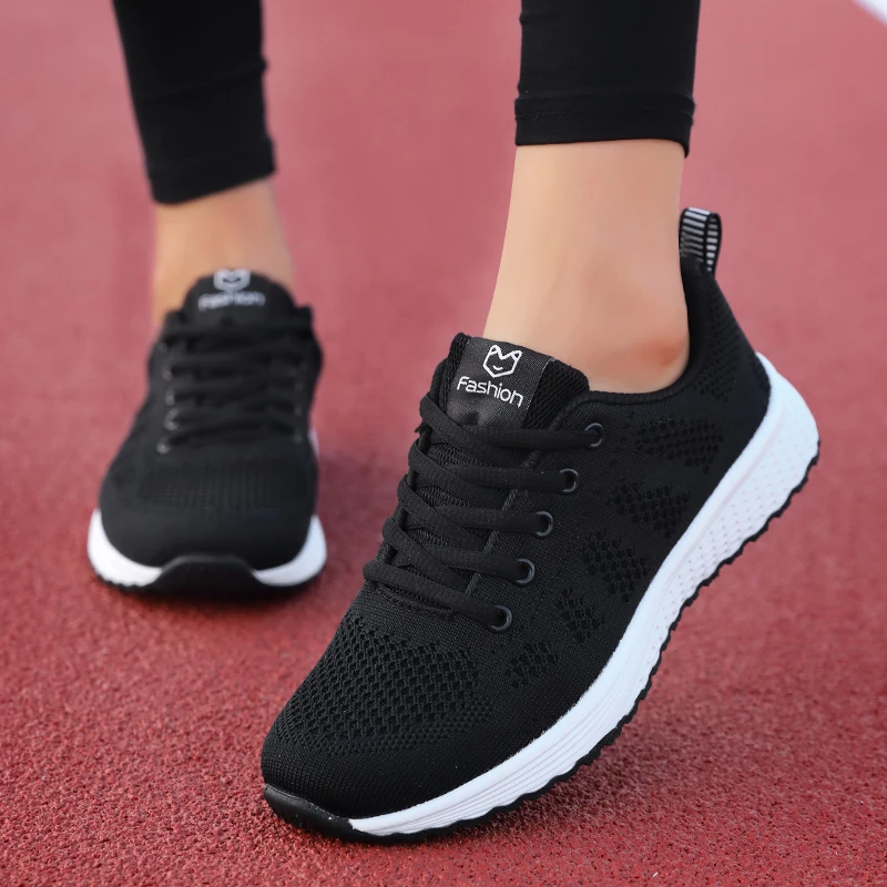 Women Vulcanize Shoes Platform Casual Sneakers Shoes Flats Mesh Breathable Running Shoes Chunky Summer Sports Tenis Shoes 2023