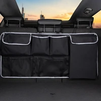 car storage bag large capacity multi compartment oxford cloth adjustable straps automotive organizer car accessories