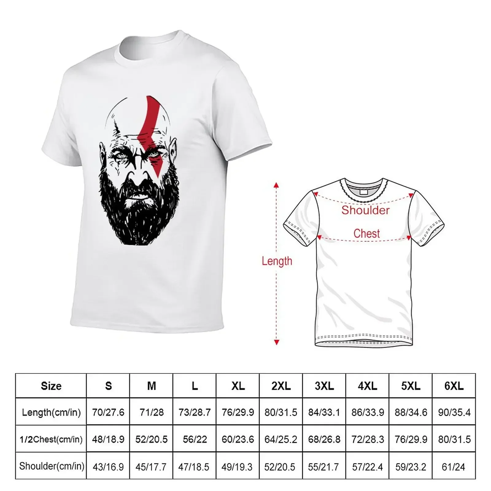 Футболка Kratos эстетичная одежда винтажные футболки большого размера для мужчин