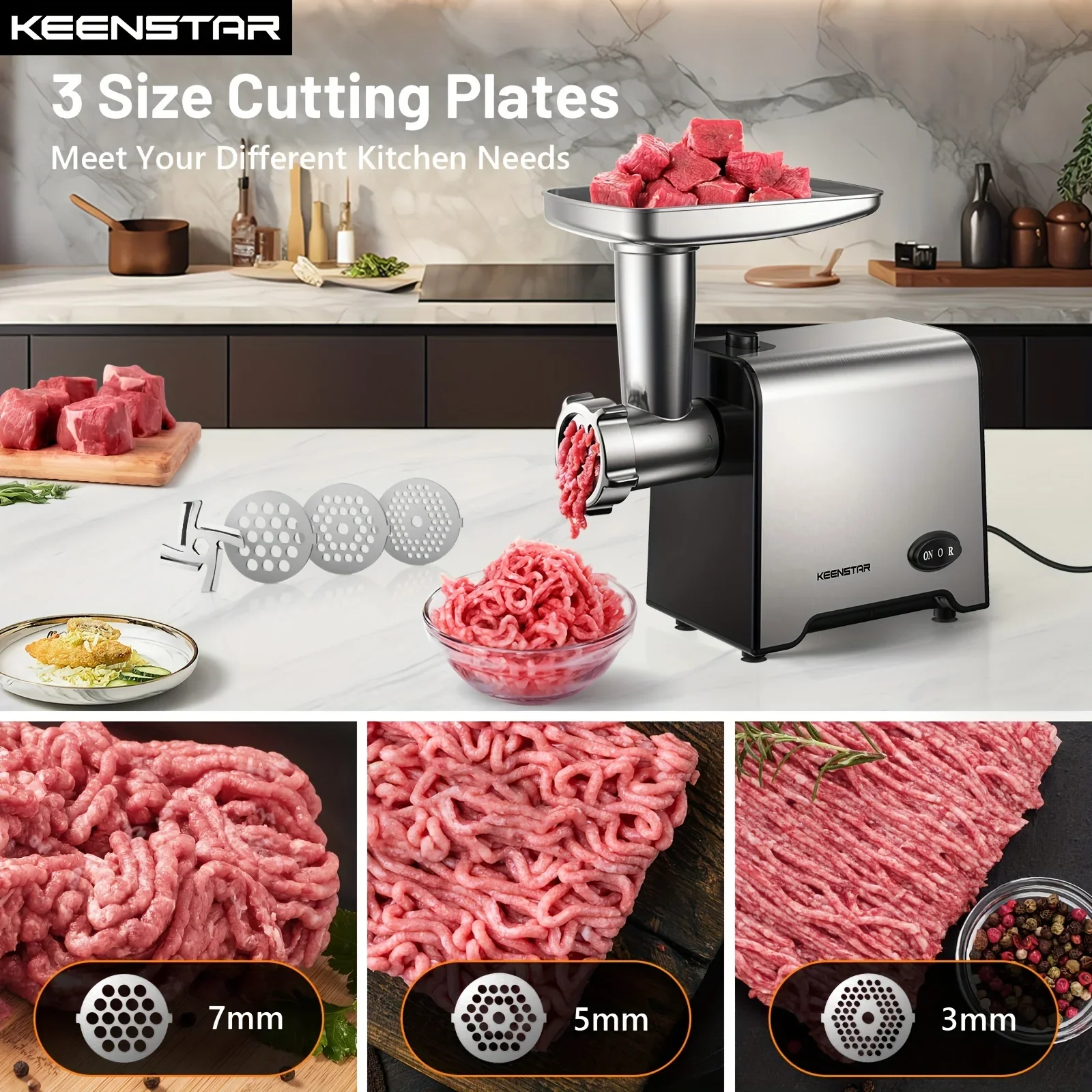 maquina de moler carne electrica 고기 수마기 с лезвием и 3-мя пластинами сверхмощная мясорубка из