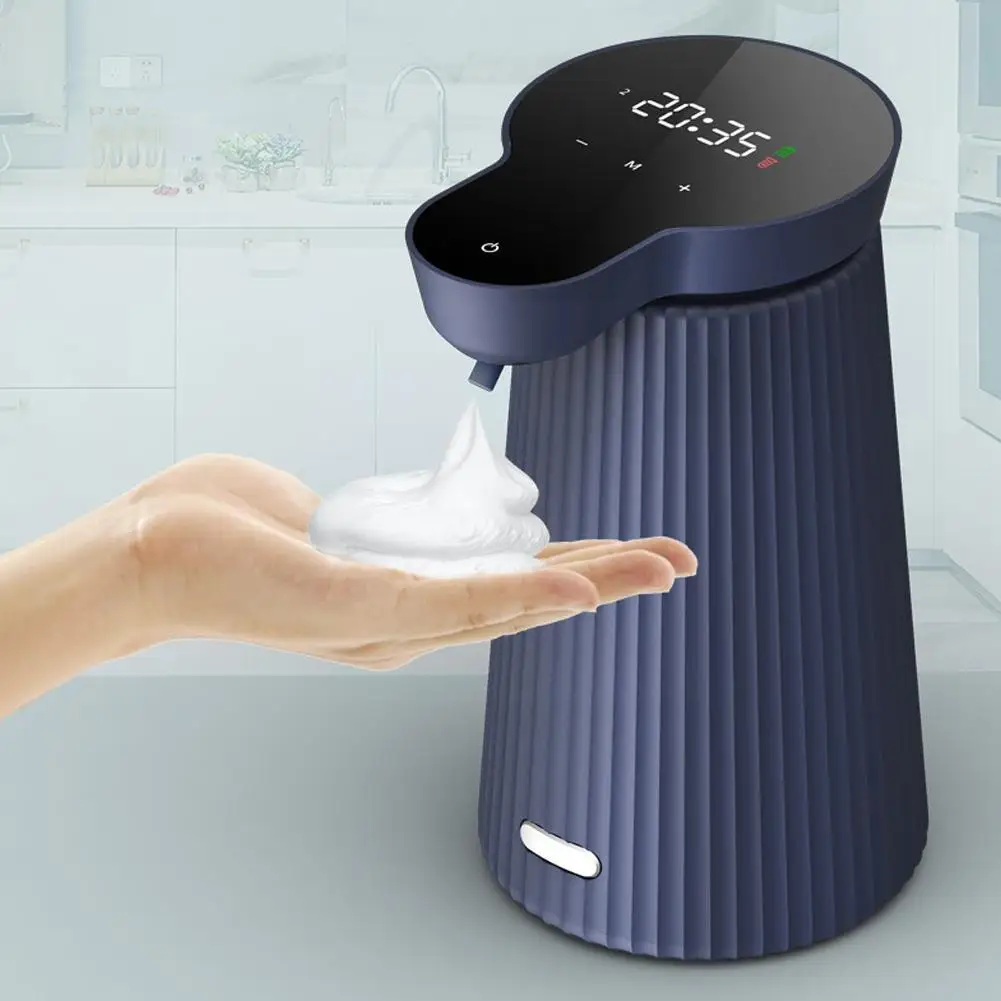 

500ML Automatic Foam Soap Dispenser Large Screen Time Pump Sanitizer Sensor Soap Infrared Touchless Machine Display Liquid K9V6