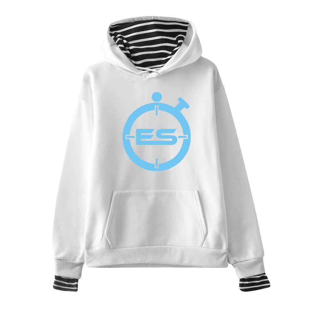 

EazySpeezy 2022 new women's print all-match spring and autumn loose sweater fake two-piece hooded sweater oversized hoodie