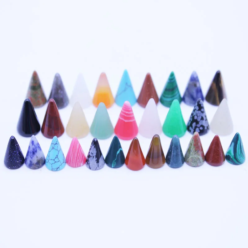 

10*12mm Non-Porous Cone Shape Yoga Healing Decoration Natural Stone Patch Jewelry Accessories