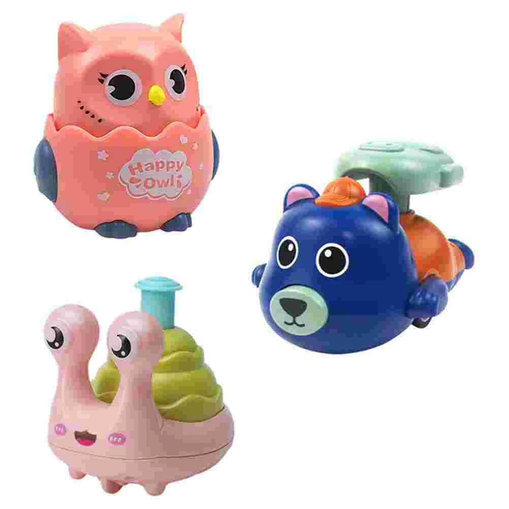 

3pcs Cartoon Sliding Toys Inertia Sliding Animal Toys Kids Press to Go Toys