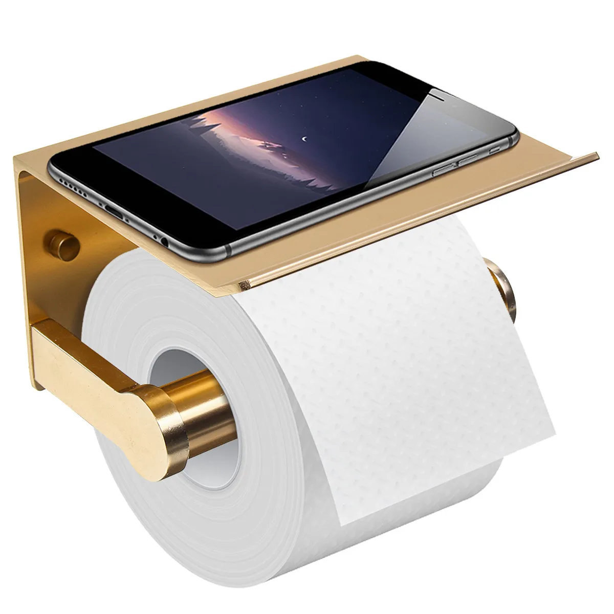 

Wall Mounted Bathroom Toilet Roll Paper Shelf Holder Racks Toilet Roll Stand Phone