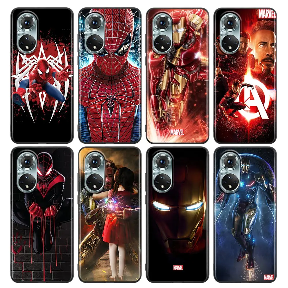 

Phone Case for Honor 8X 9S 9A 9C 9X Lite Play 9A 50 10 20 30 Pro 30i 20S Case Soft Silicone Cover Spiderman Iron Man Marvel