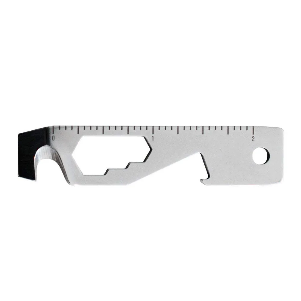 Дюймовый/метрический 10 в 1 EDC карманный инструмент для выживания, отвертка для кемпинга, открывалка для бутылок, линейка, брелок для ключей, уличные инструменты для пешего туризма, рыбалки