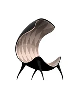 Ballet Chair FRP Elegant Curved Back Chair Creative Strange Shape Personality Chair New Nordic High-Back Chair
