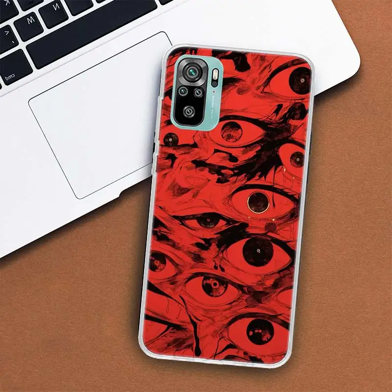 Фото Devil Fear, чехол для телефона Red Eye Dense Phobia для Xiaomi Redmi Note 14 Pro Plus 5G 13 13C 14C Cover 12 12C 10C 10A 9 10 9T 9C 9A 8 №3