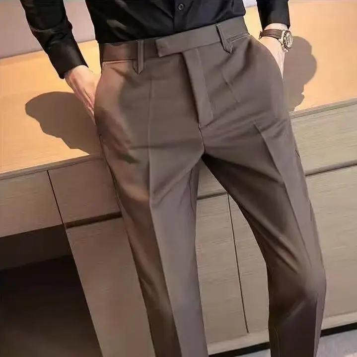 Брюки для костюма Неаполь мужские капри облегающие узкие брюки осенние деловые