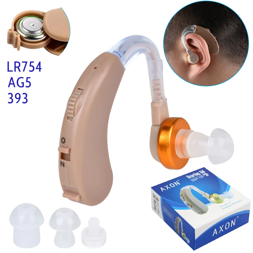 

Hearing Aid Behind The Ear LR754 Battery Common To Left and Right Adjustable Primary Loss Elderly Headphones Mom and Dad