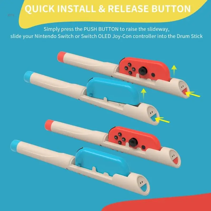 Запасные барабанные палочки левая и правая игровая ручка с ручным ремнем для