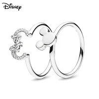 disney mickey mouse ring korean fashion minnie bow ring for women jewelry accessories cartoon trinkets women birthday gifts