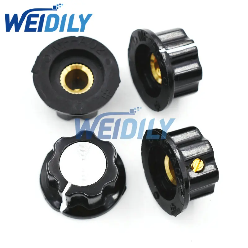 

5 шт., ручка потенциометра WH118/WX050 bakelite/медное внутреннее отверстие 6 мм