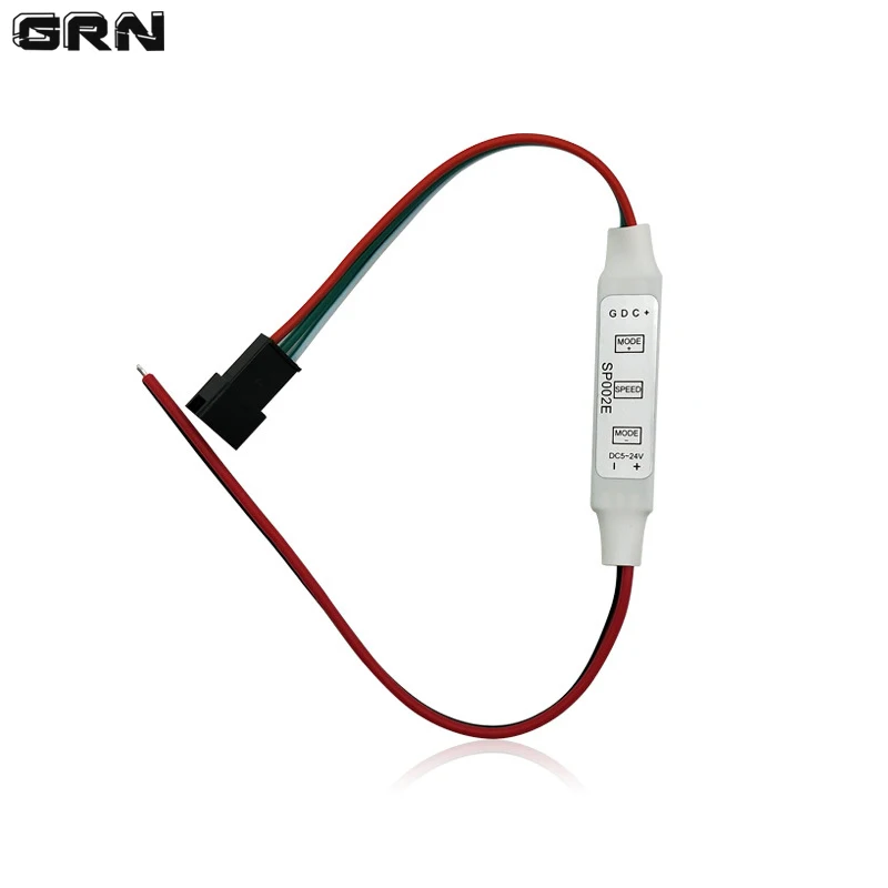 

WS2811 WS2812 LED Lights Strip Controller Mini SP002E DC5-24V 3 Key 3pin Outpoot Plug for LED Dream Color Strips Control