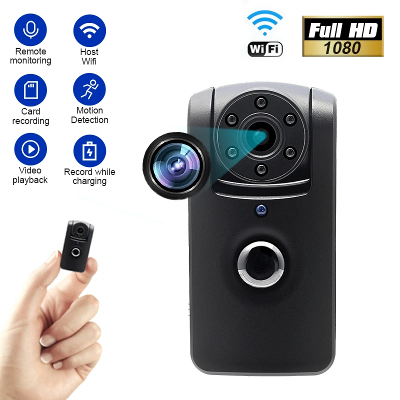 

Mini PIR Camera IR Night Vision Logger Mini Camcorder Human Body Induction Micro Cam HD 1080P Motion Detection Small Kamera