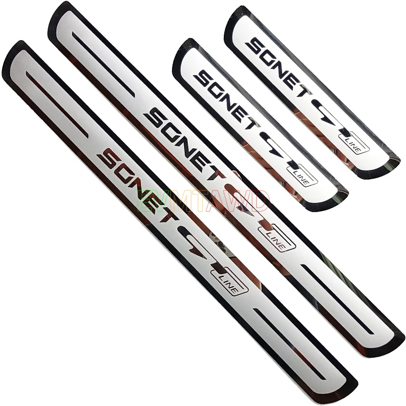 

Ультратонкая хромированная Накладка на порог автомобиля для KIA SONET GT X LINE 2022 2021 2020