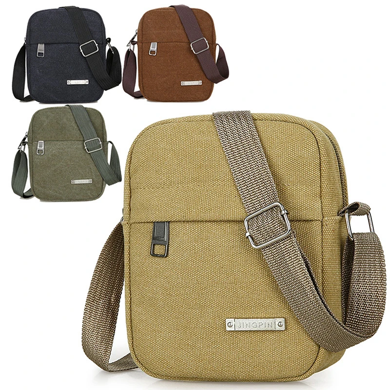 

2023 Men's Fashion Canvas Small Bag Casual Men Mini Handbags Male Crossbody Shoulder Messenger Bags For Men Business Sidebag