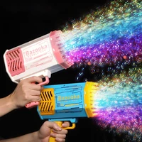 bubble gun rocket 69 holes bubbles machine gun launcher shape automatic blower soap toys for kids children gift pomperos toys