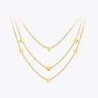 Женское колье-чокер с подвеской Enfashion, ожерелье из нержавеющей стали с геометрическим узором в виде треугольника, круга, звезды, золотистого цвета