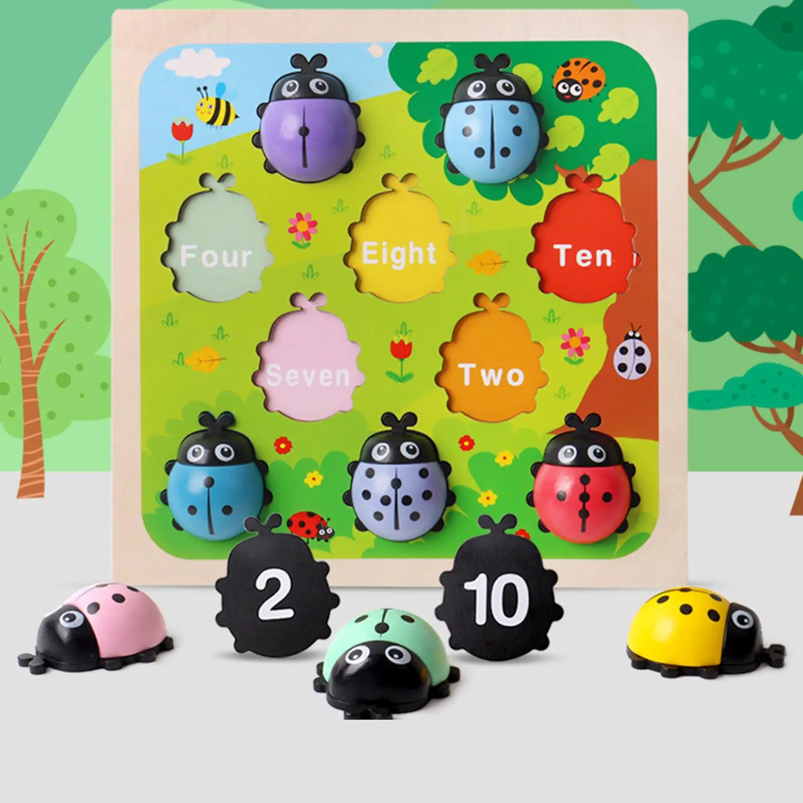 

Деревянные пазлы подсчитывающие жуки обучающие игрушки для детей дошкольного возраста