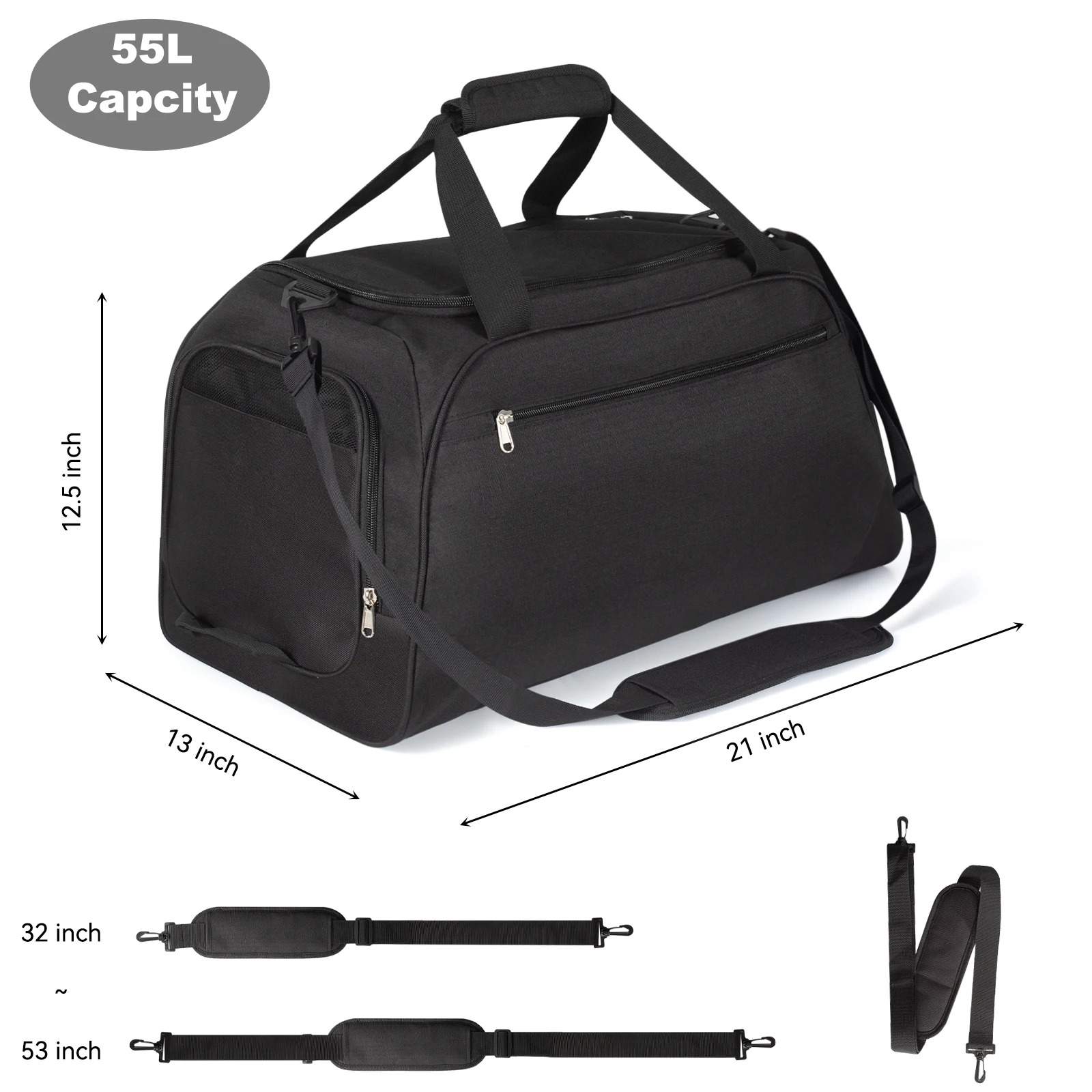 IFARADAY Men Sports Duffle Bag with Shoe Compartment 21 Inch Gym Bags for For Fitness Training Outdoor Women Yoga Training Bag