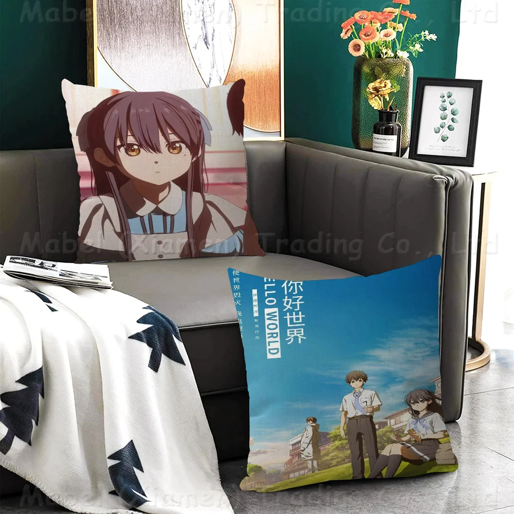 HELLO WORLD Pillow Gifts Home Office Furnishings Bedroom Sofa Car Cushion Cover Case 45x45cm