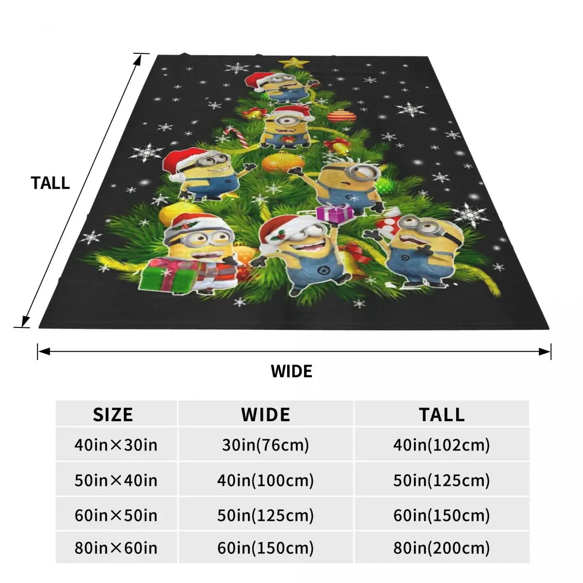 Рождественское милое одеяло с героями мультфильмов Миньоны качественное супер