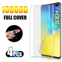 4pcs full cover hydrogel film screen protector for samsung galaxy s10 plus note 10 plus s9 plus case friendly anti scratch film