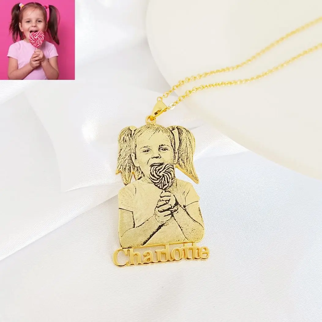 Женское Ожерелье из нержавеющей стали с кулоном и именем