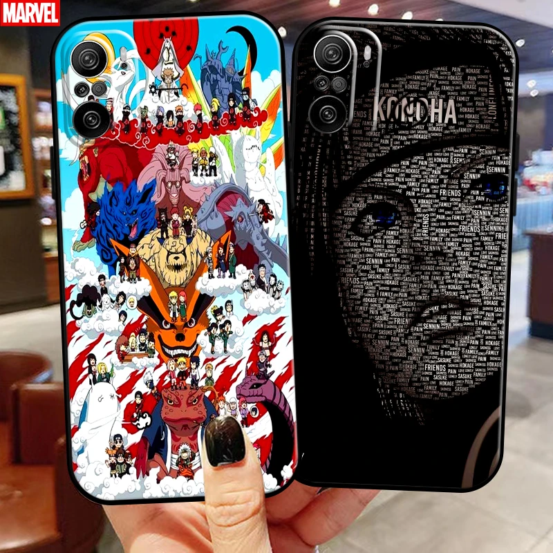 

Naruto Anime For Xiaomi Redmi K40 Pro K40 Gaming Phone Case Funda Black Carcasa Soft Silicone Cover