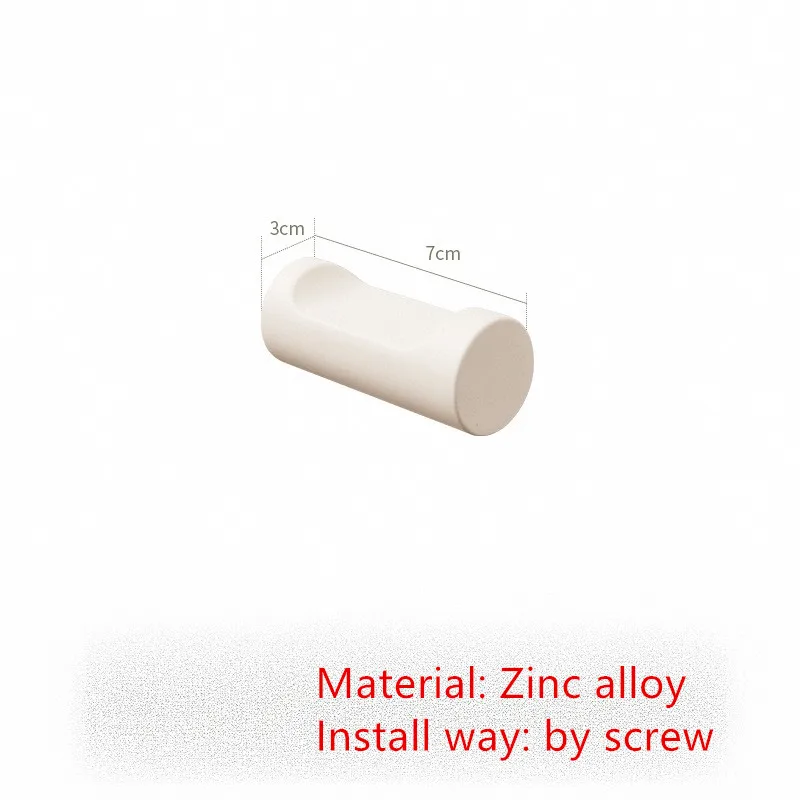 Молочно-белый настенный крючок из цинкового сплава