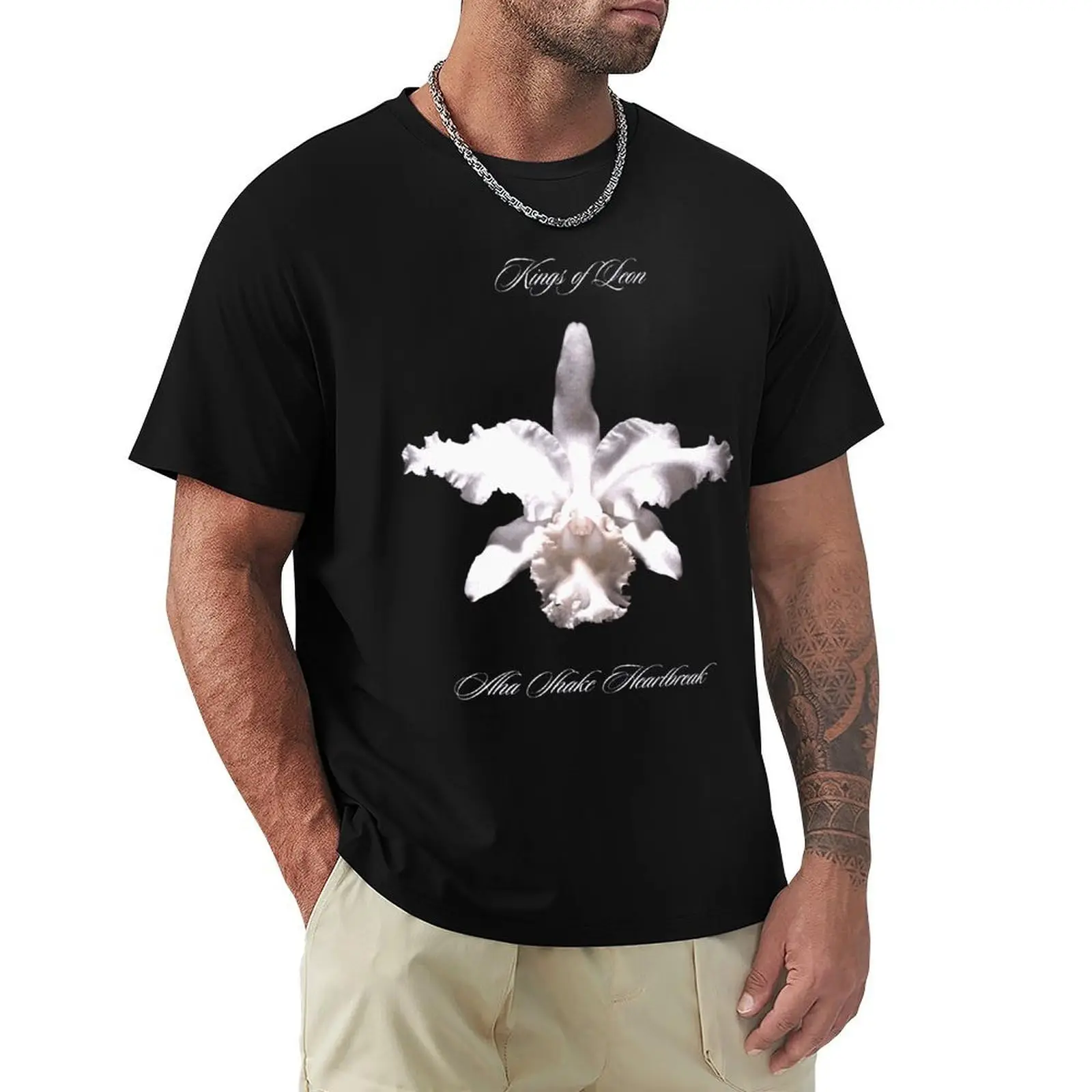 Мужская винтажная рубашка с коротким рукавом круглым вырезом