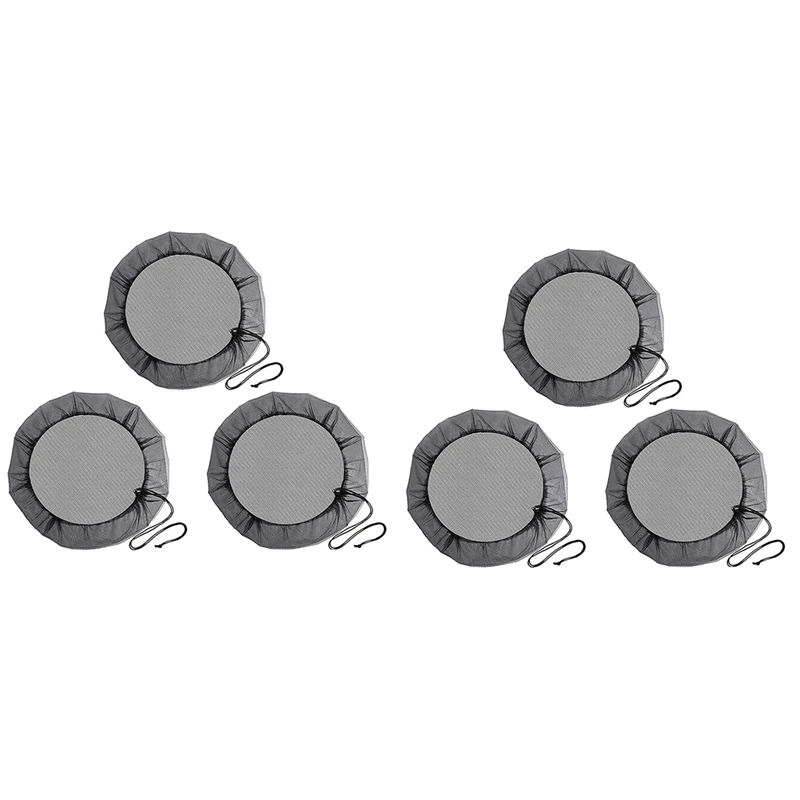 

6 Pieces Mesh Cover For Rain Barrel, Water Collection Buckets Cover Tank Harvesting Tool Protector Rain Barrel Netting