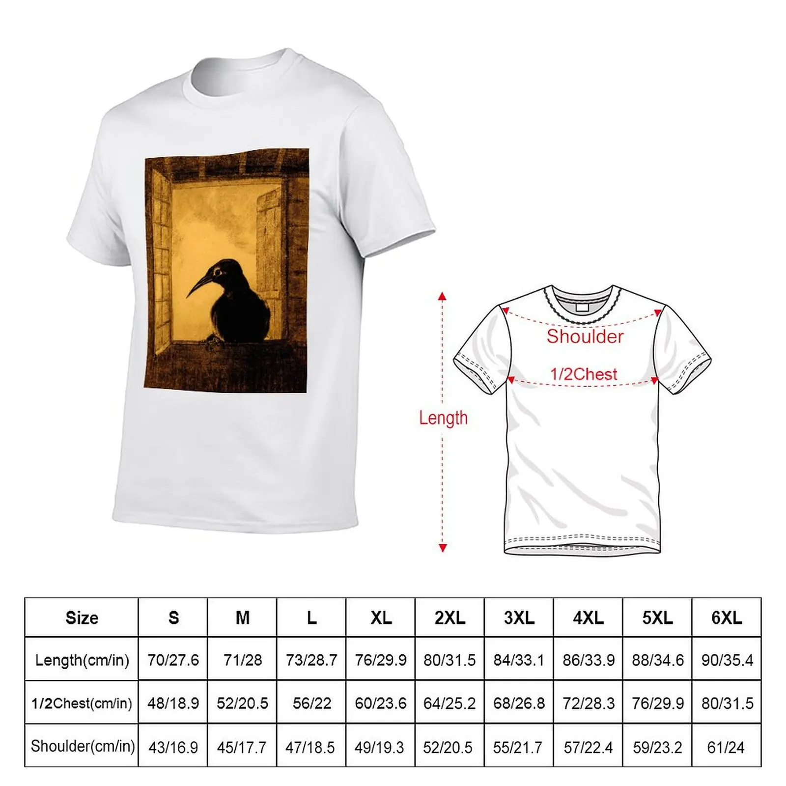 Футболка Odilon Redon Le Corbeau (The Crow) мужская футболка тяжелые футболки для мужчин