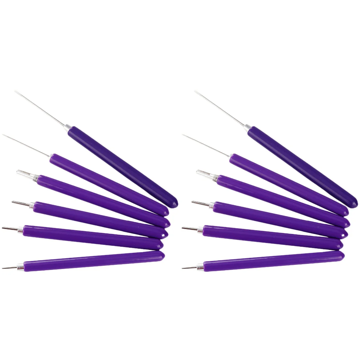 

2 Sets Quilting Supplies Paper Quilling Tool Pen DIY Kits 6 Piece 13x0.7cm Tools Purple Stainless Steel Home