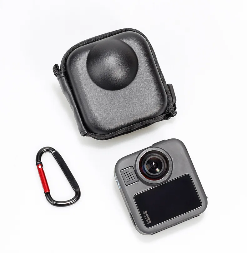 Фото Аксессуары для Gopro Max 2 Max2, защитный корпус, мини-сумка из искусственной кожи, портативная дорожная водонепроницаемая полумолния + замок №2