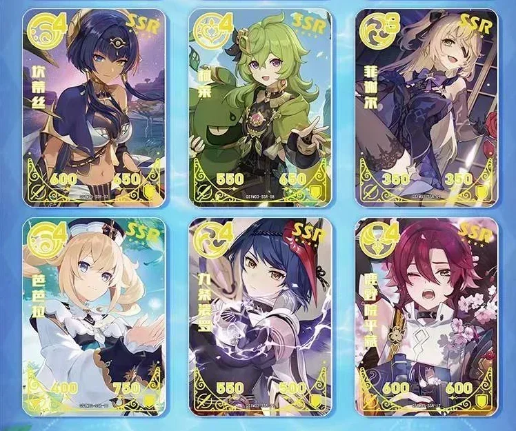 Ударная карточка Genshin Звездная Свеча из тысяч роз рассвет коллекции карточек