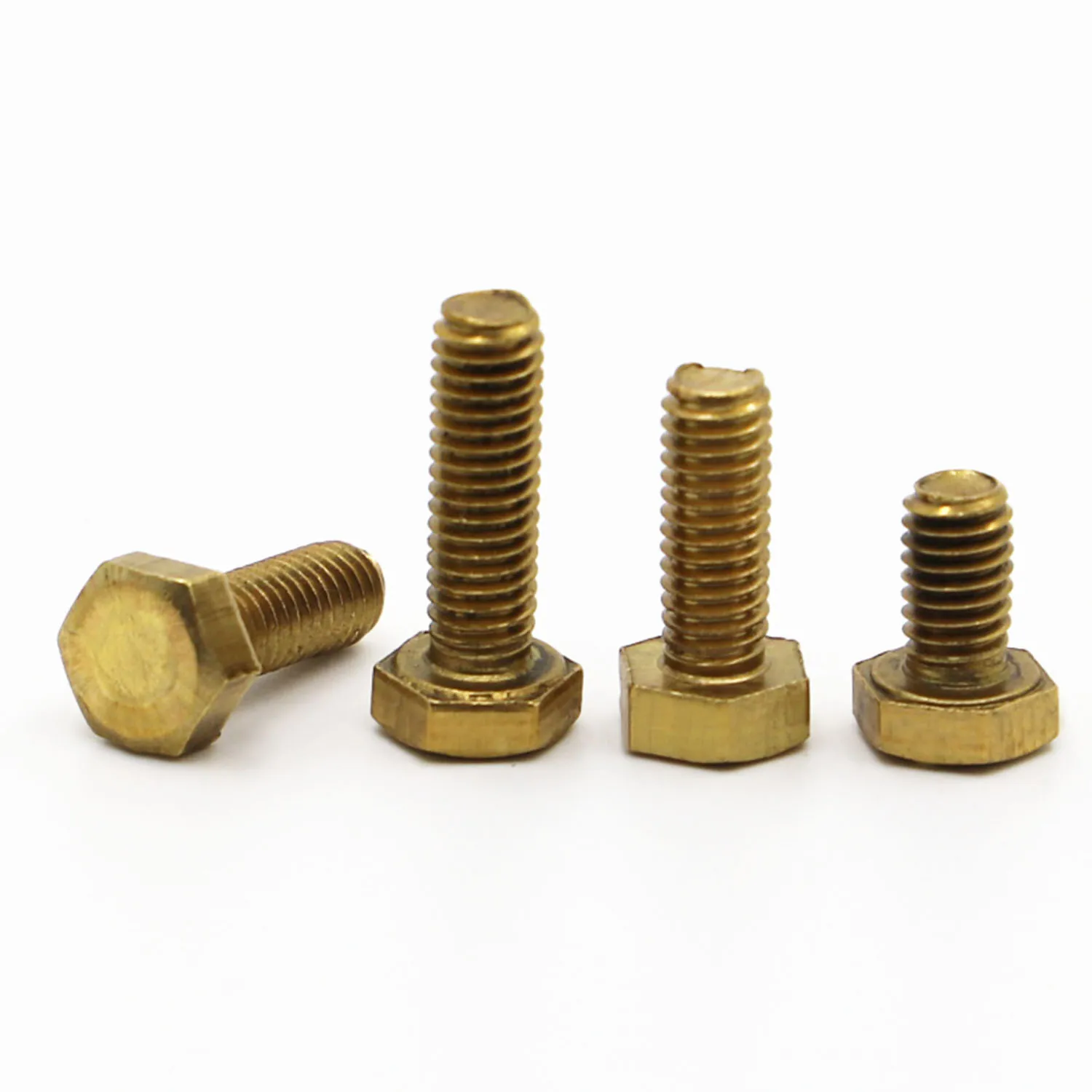 

1-10pcs DIN933 Metric Thread Brass Hexagon Hex External Head Bolt Screws M4 M5 M6 M8 M10