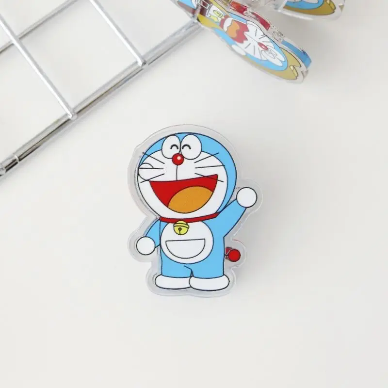 6 шт./компл. Kawaii аниме Doraemon акриловый двусторонний зажим Pp студенческий для книг