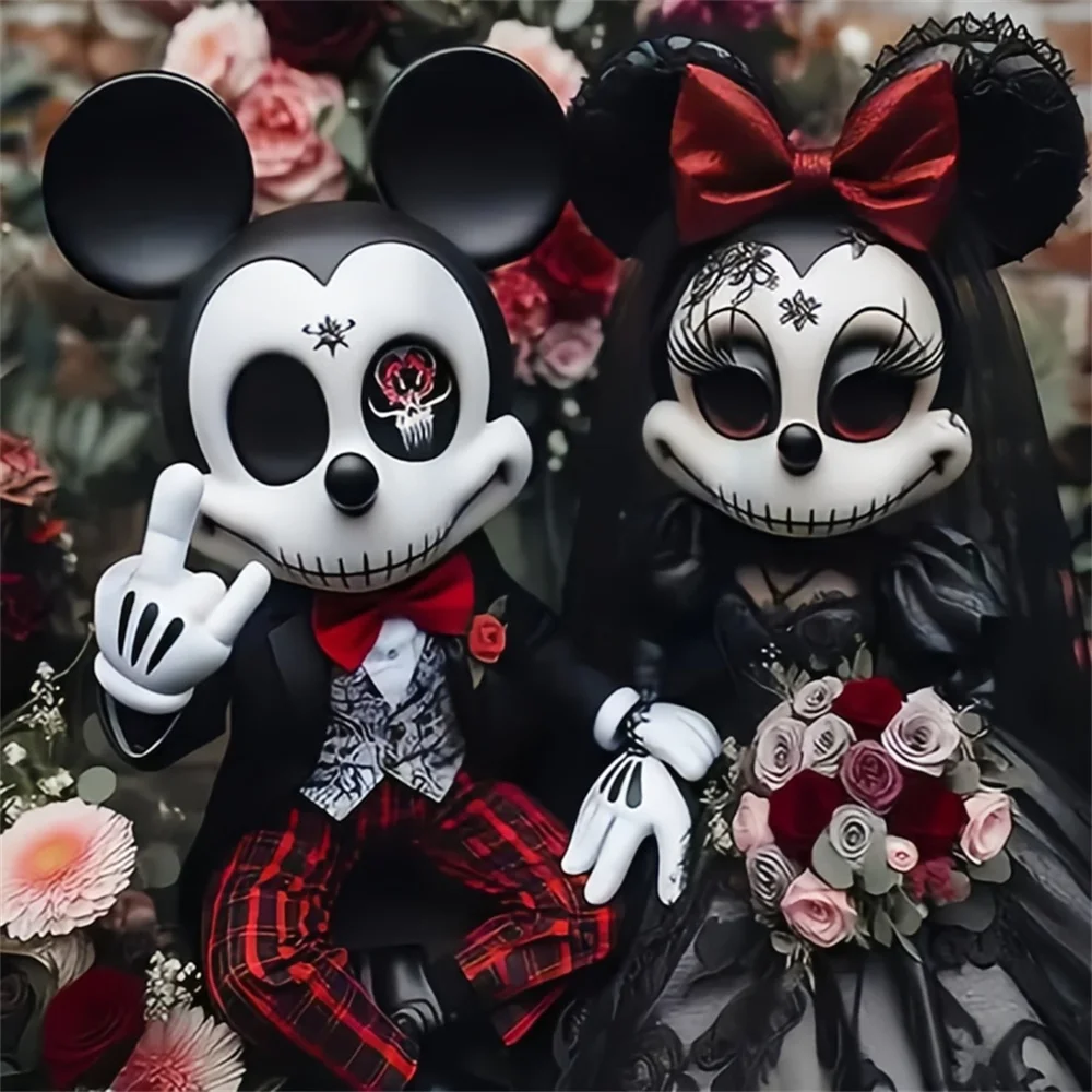 Набор Алмазной Живописи Disney 5D Полная Круглая Дрель Микки И Минни Маус Мультяшное