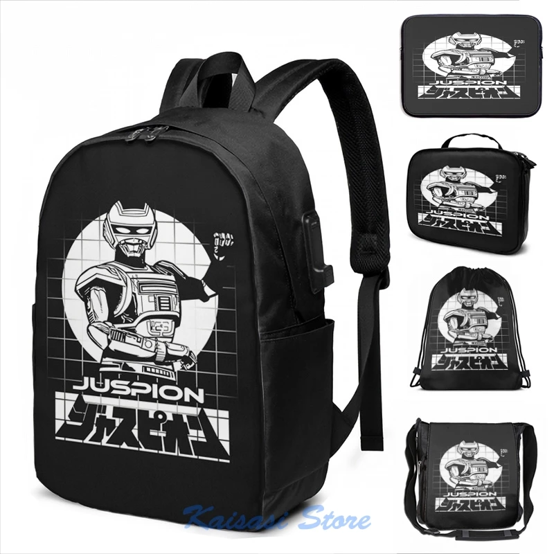 Classic Tokusatsu Metal Heroes Series Kyojuu Tokusou Juspion Jaspion USB Charge Backpack Cosmetic bag Travel laptop |