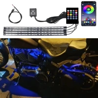 led motorcycle decorative ambient lamp flexible strip lights rgb for iron 883 sportster dynas softails touring trikes motorcycle
