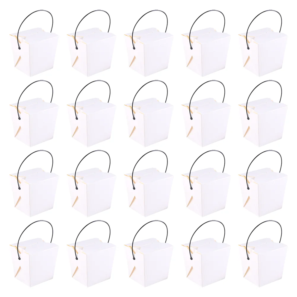 

20pcs Convenient Fried Snacks Boxes Food Storage Containers Take-out Snacks Holders Food Takeaway Boxes for Picnic Shop Outdoor