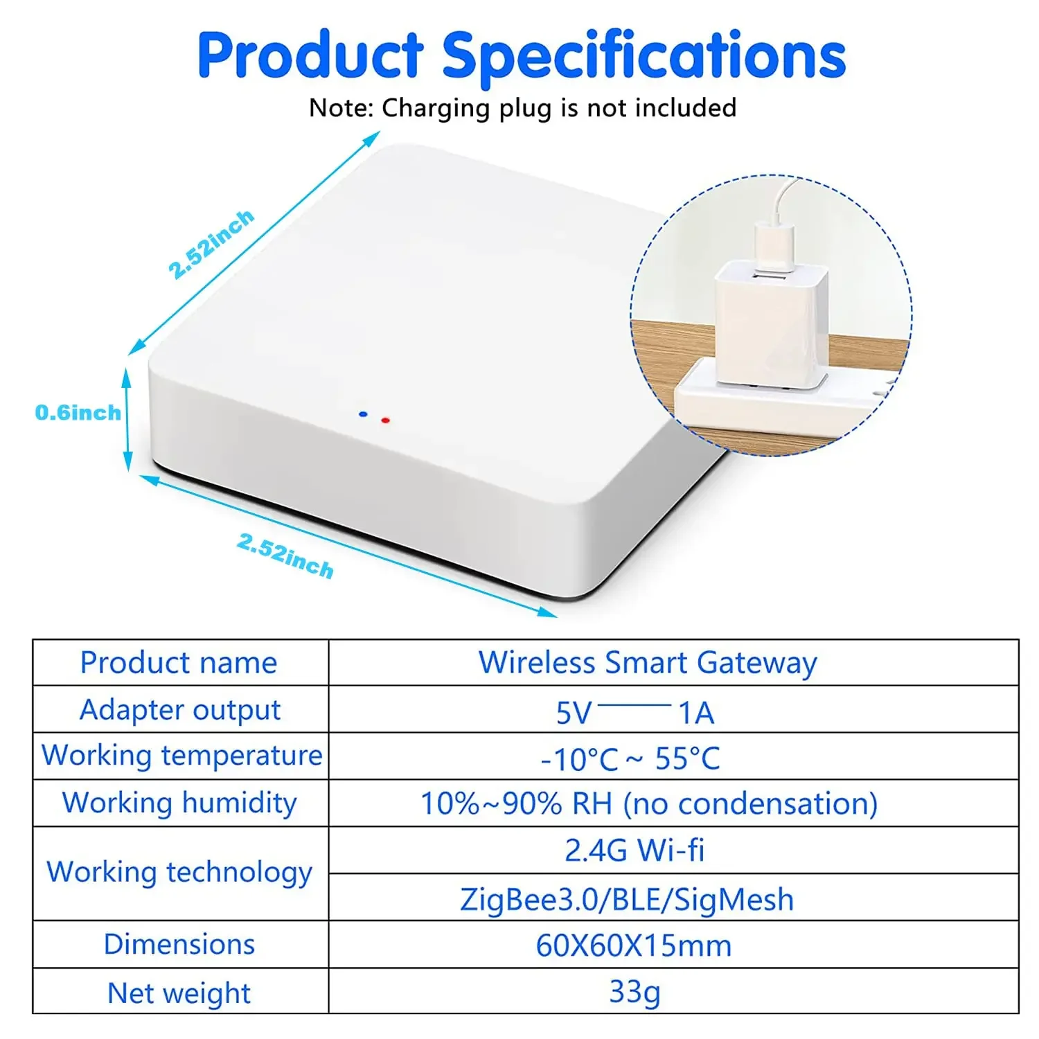 Шлюз Tuya Zigbee 3.0многорежимный шлюз-концентратор Умный дом Беспроводной мост Приложение Smart Life Дистанционное управление Устройство домашней автоматизации (art.: 3920ce2ed0967) - 3920ce2ed0967